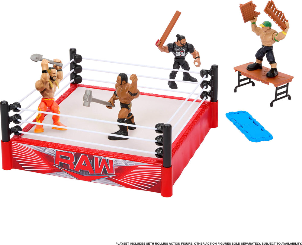 Mattel WWE Knuckle Crunchers punch sounds when twisting figures enhance play immersion.
