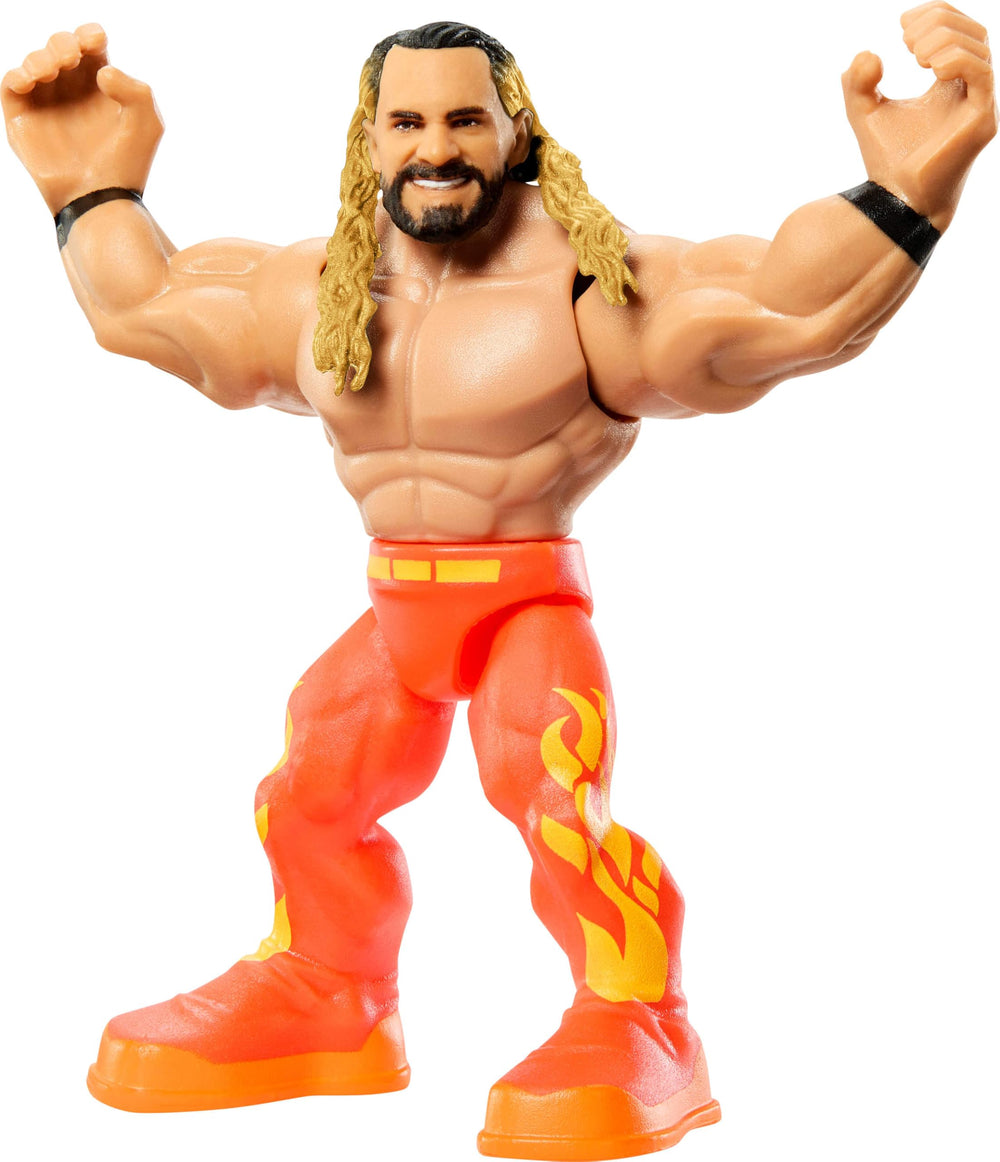 Mattel WWE Knuckle Crunchers Seth Rollins 2.5-inch figure for crunchy sounds during play.