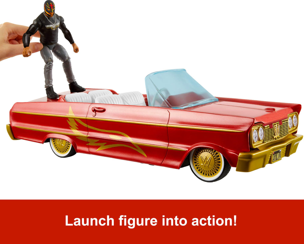 Mattel WWE Lucha Low Rider hydraulics action adds dramatic entrances during play