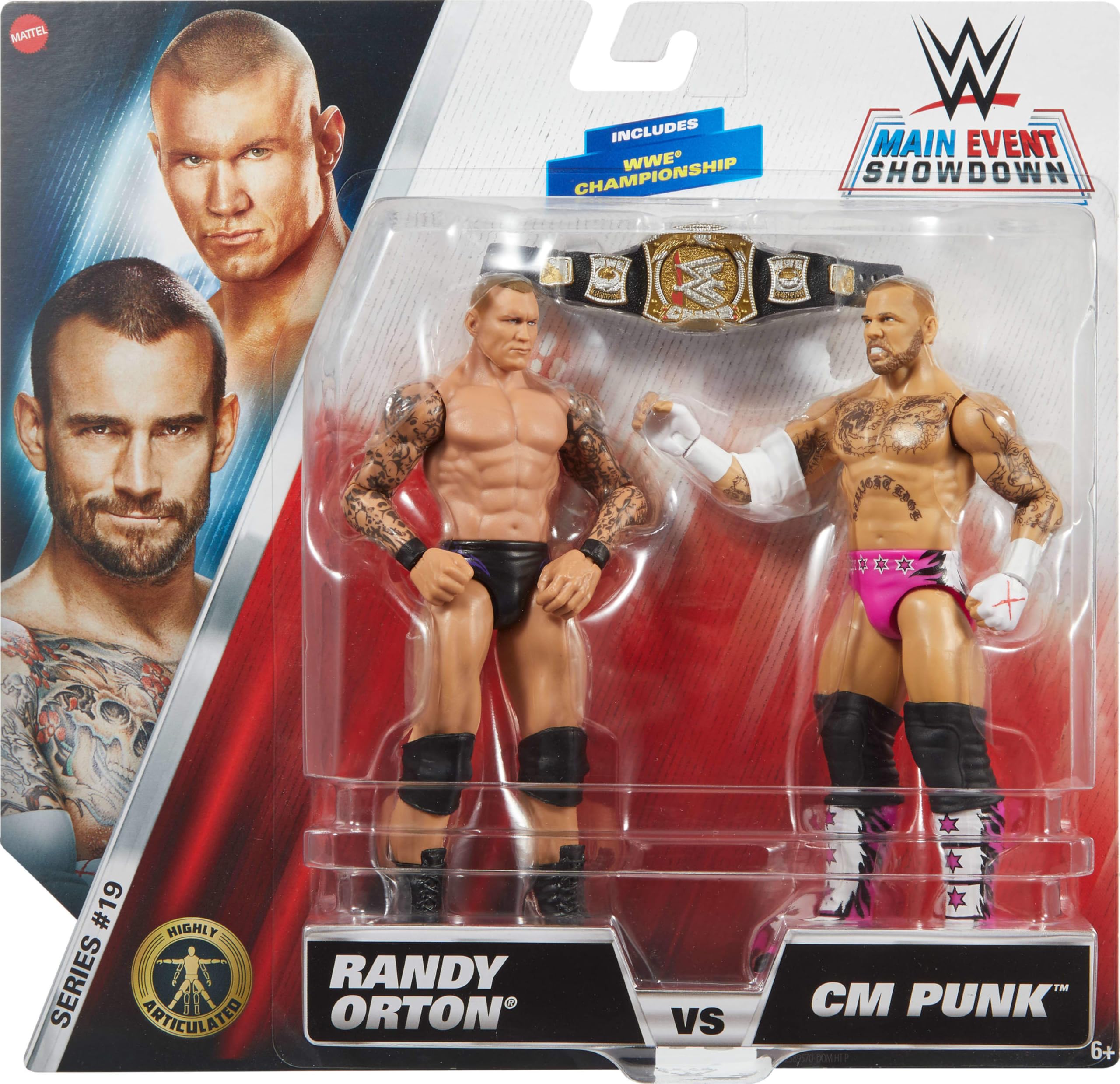 Mattel WWE Main Event Showdown Randy Orton figure ready for signature moves and display.