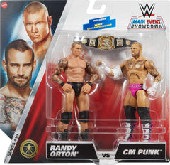 Mattel WWE Main Event Showdown Randy Orton figure ready for signature moves and display.