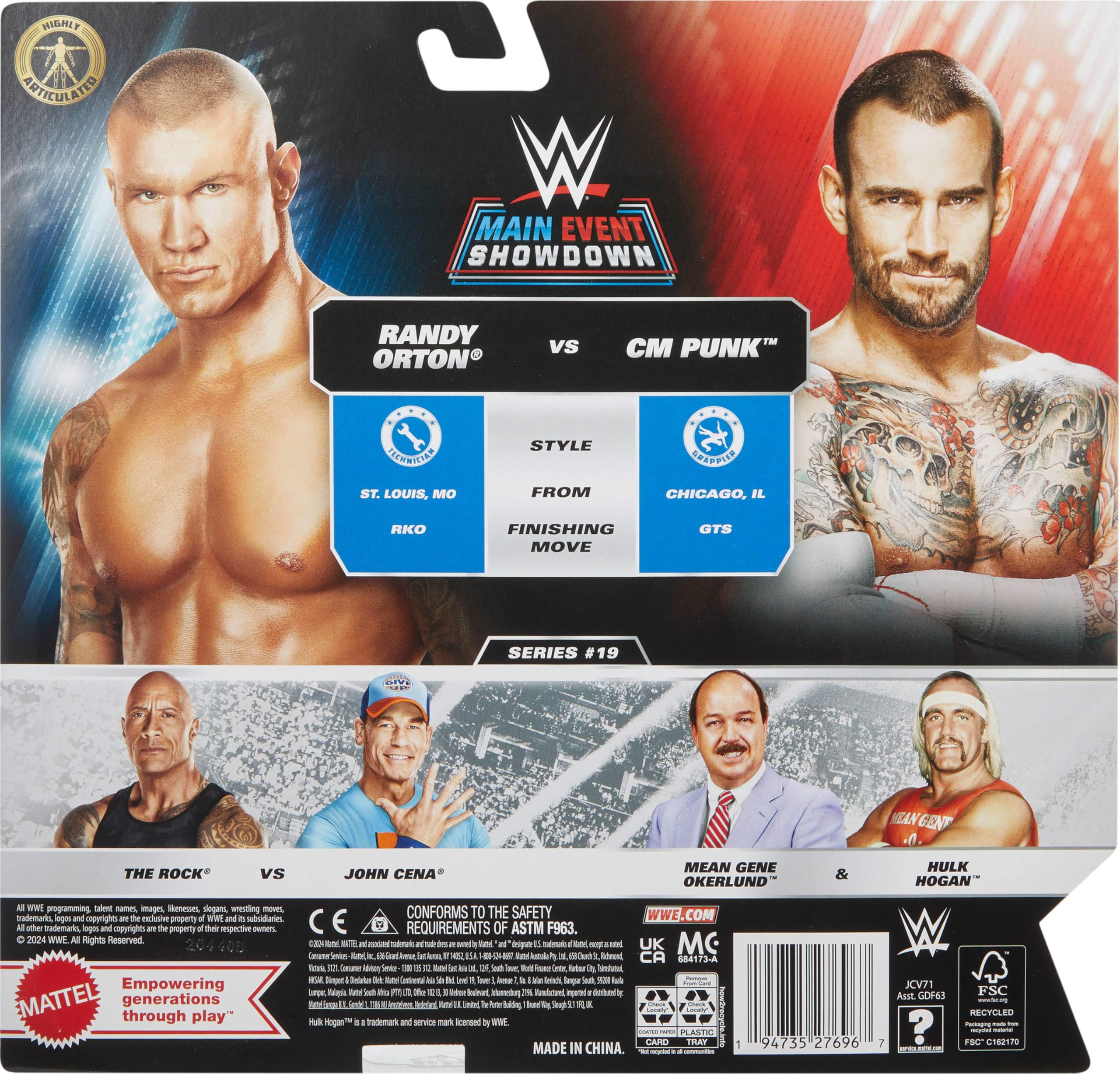 Mattel WWE Showdown display-ready set supports collection growth and showcase.