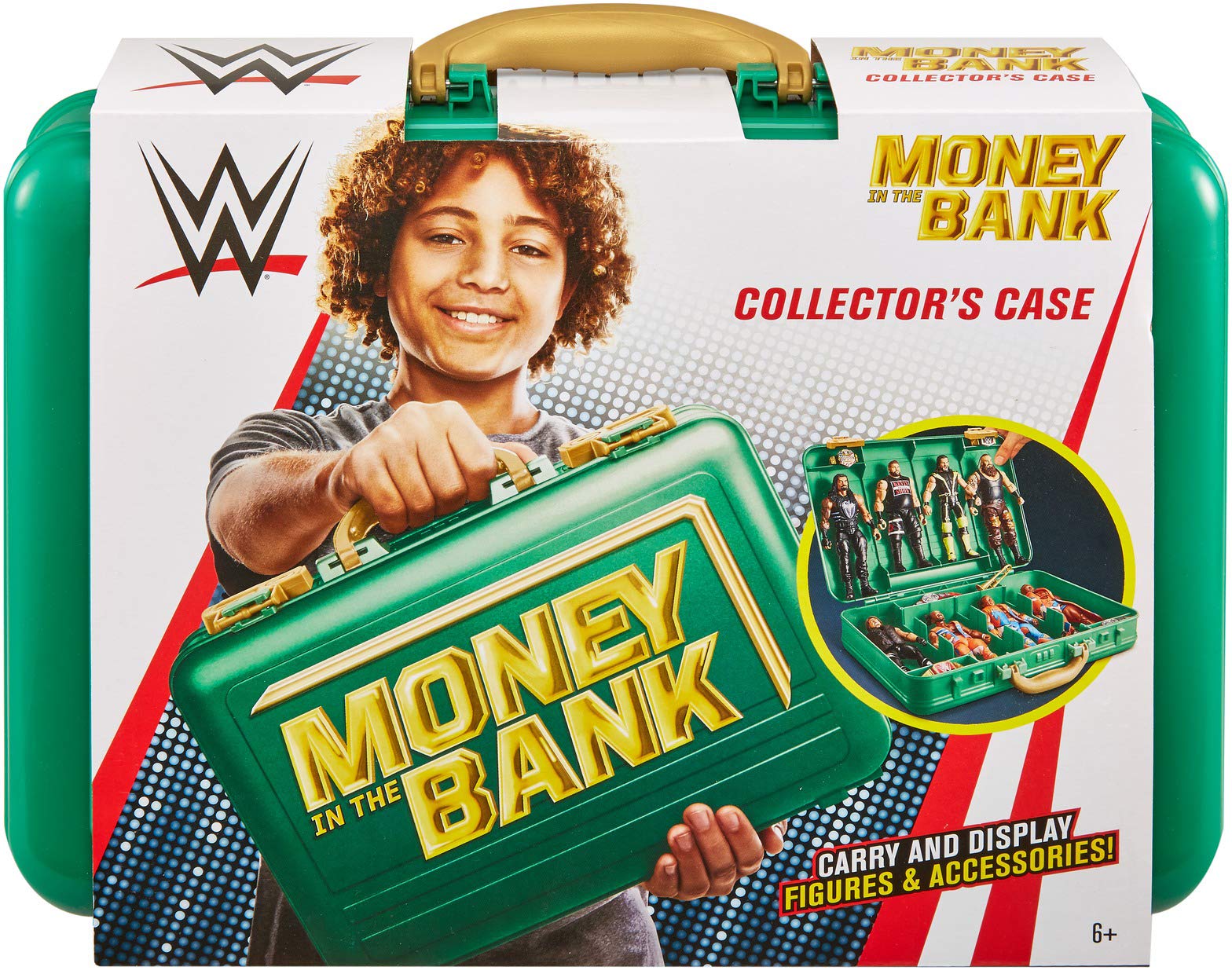 Mattel WWE Money in the Bank Carrying Case black handle for portable play and transport