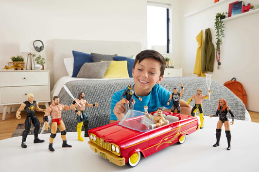 Mattel WWE Rey Mysterio Main Event figure with detailed articulation for dynamic poses