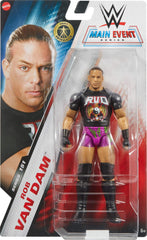 Mattel WWE Rob Van Dam figure TrueFX face detail for lifelike display.