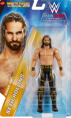 Mattel WWE Seth Rollins articulation pose demonstrating 10-point posability.