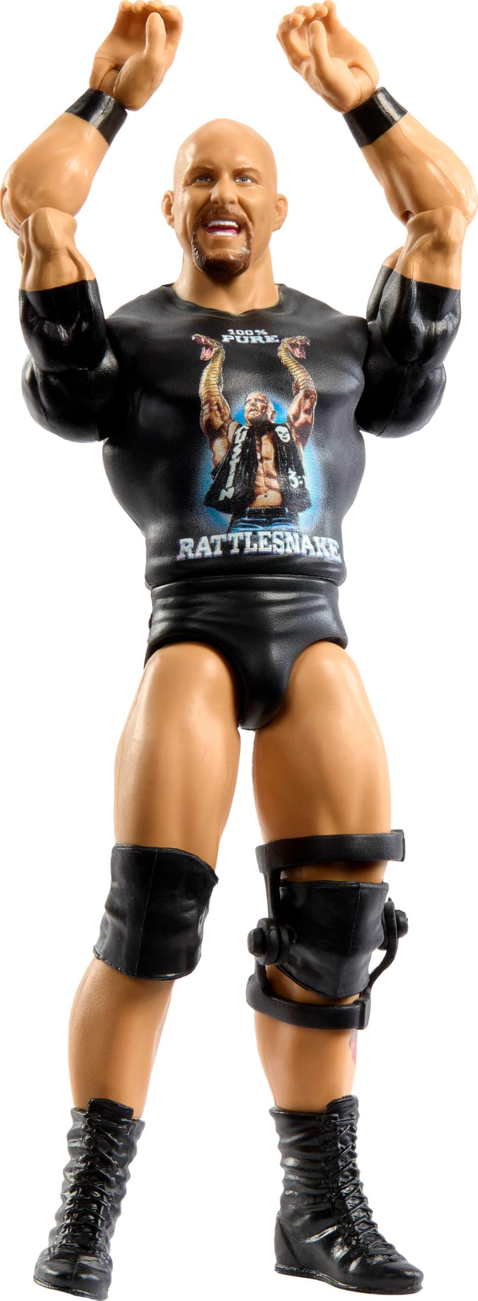 Mattel WWE Stone Cold Steve Austin ring gear detail and authentic wrestling apparel.