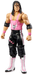 Mattel WWE SummerSlam Bret Hitman Hart action figure front view with poseable features.