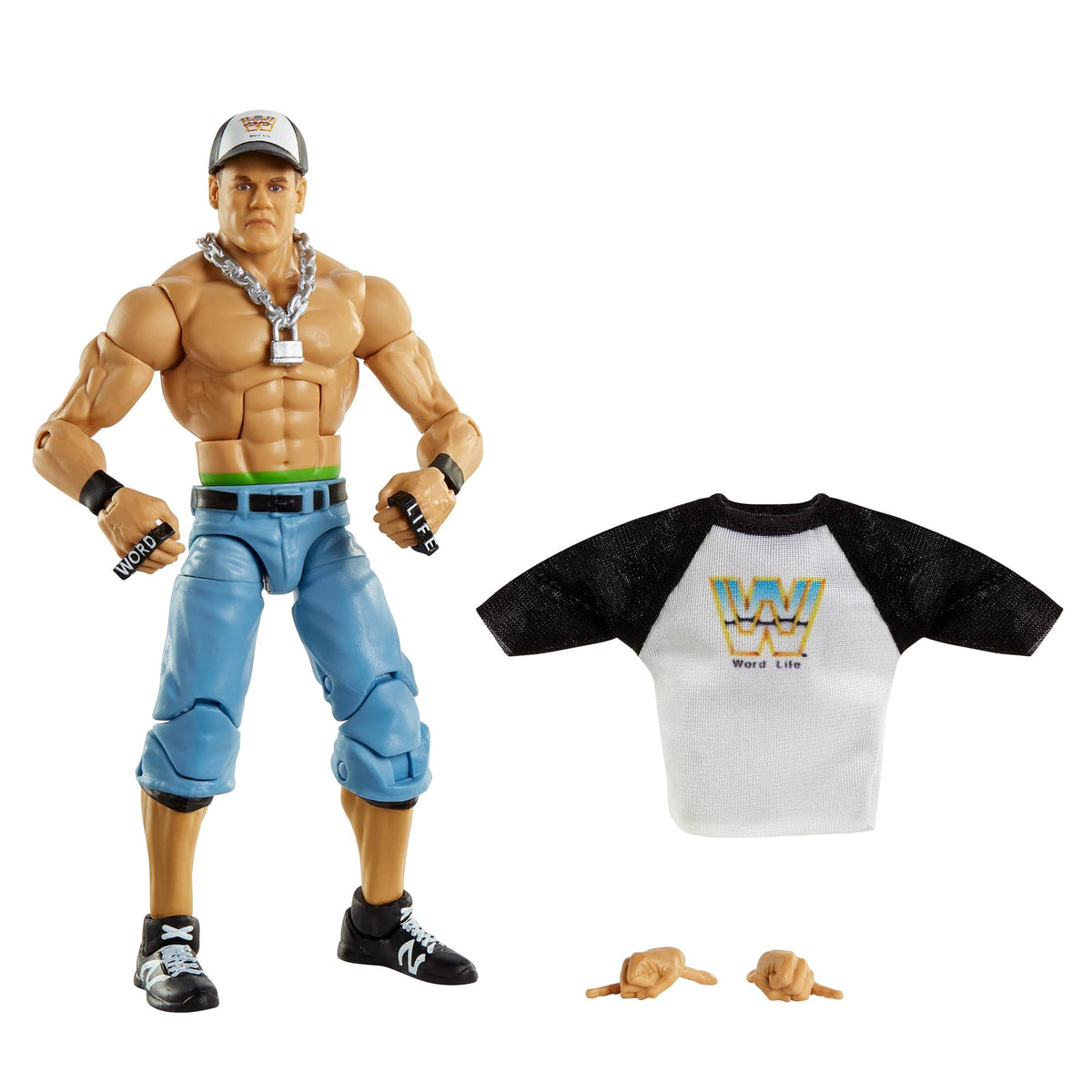Mattel WWE Top Picks Elite John Cena 6-inch figure with poseable joints for dynamic play.