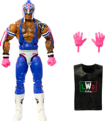 Mattel Rey Mysterio Top Picks figure with swappable hands for dynamic posing and display.