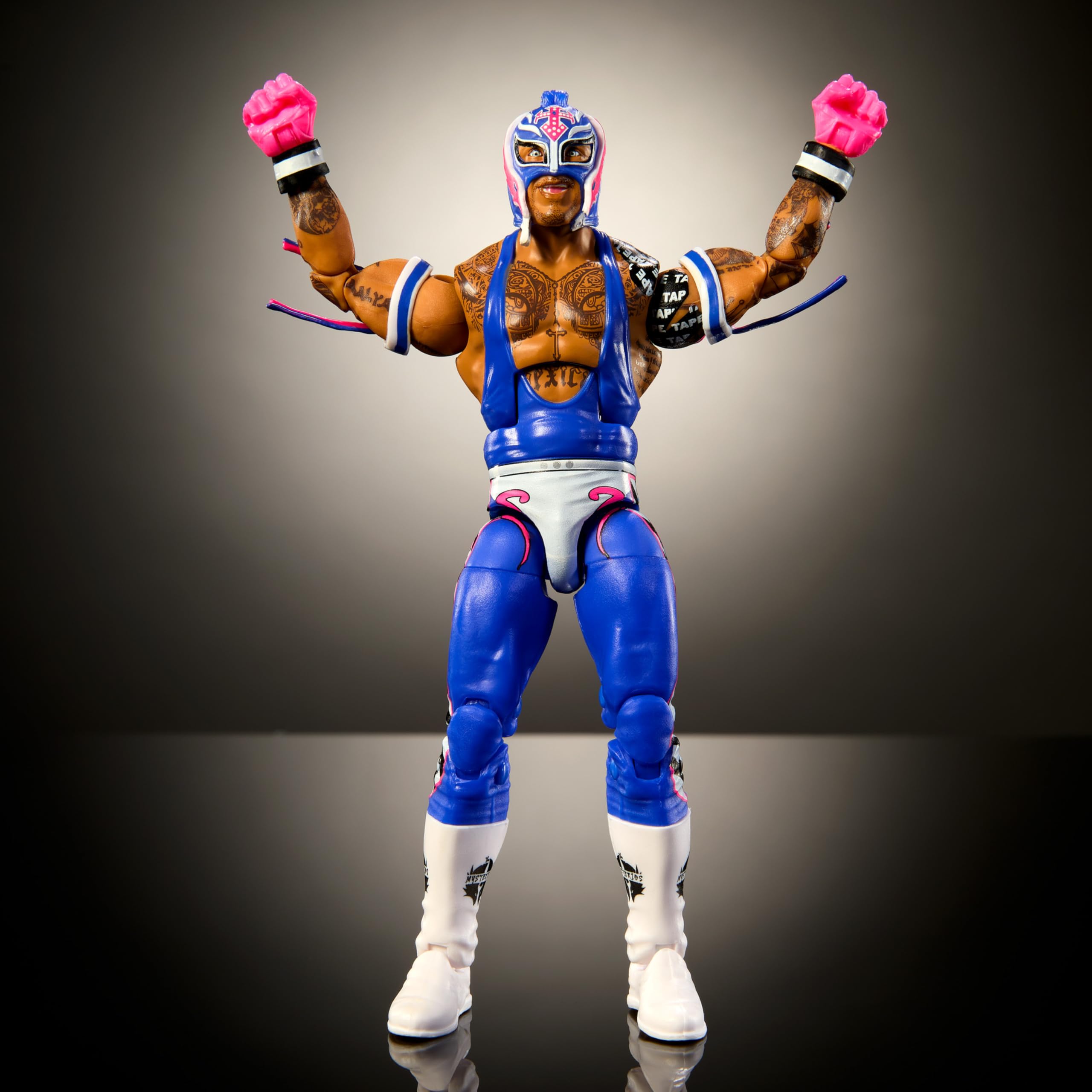 Mattel Rey Mysterio Top Picks supports versatile display and play with dynamic poses.