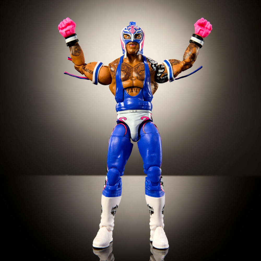 Mattel Rey Mysterio Top Picks supports versatile display and play with dynamic poses.