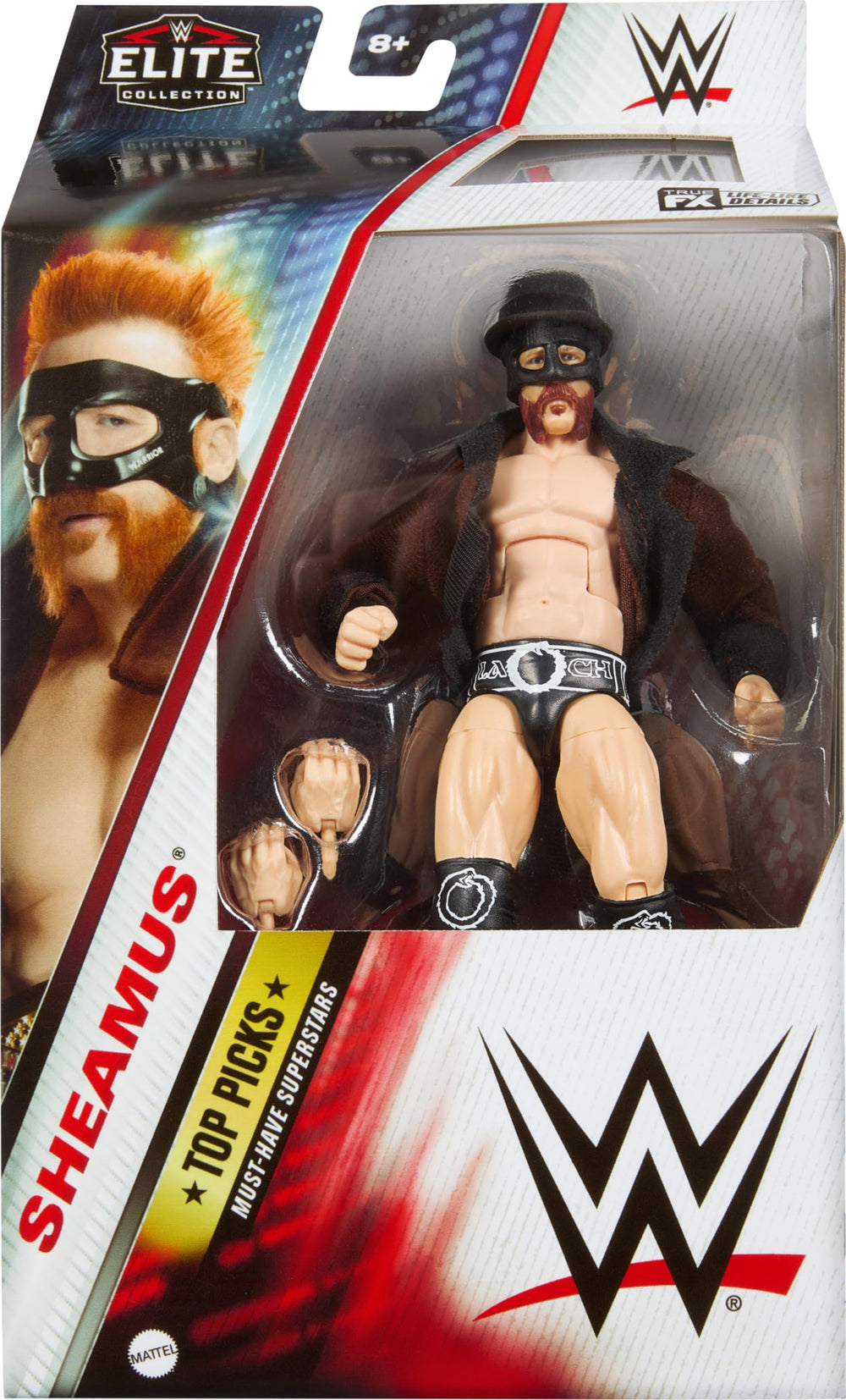 Mattel WWE Top Picks Sheamus swappable hands for dynamic posing and play