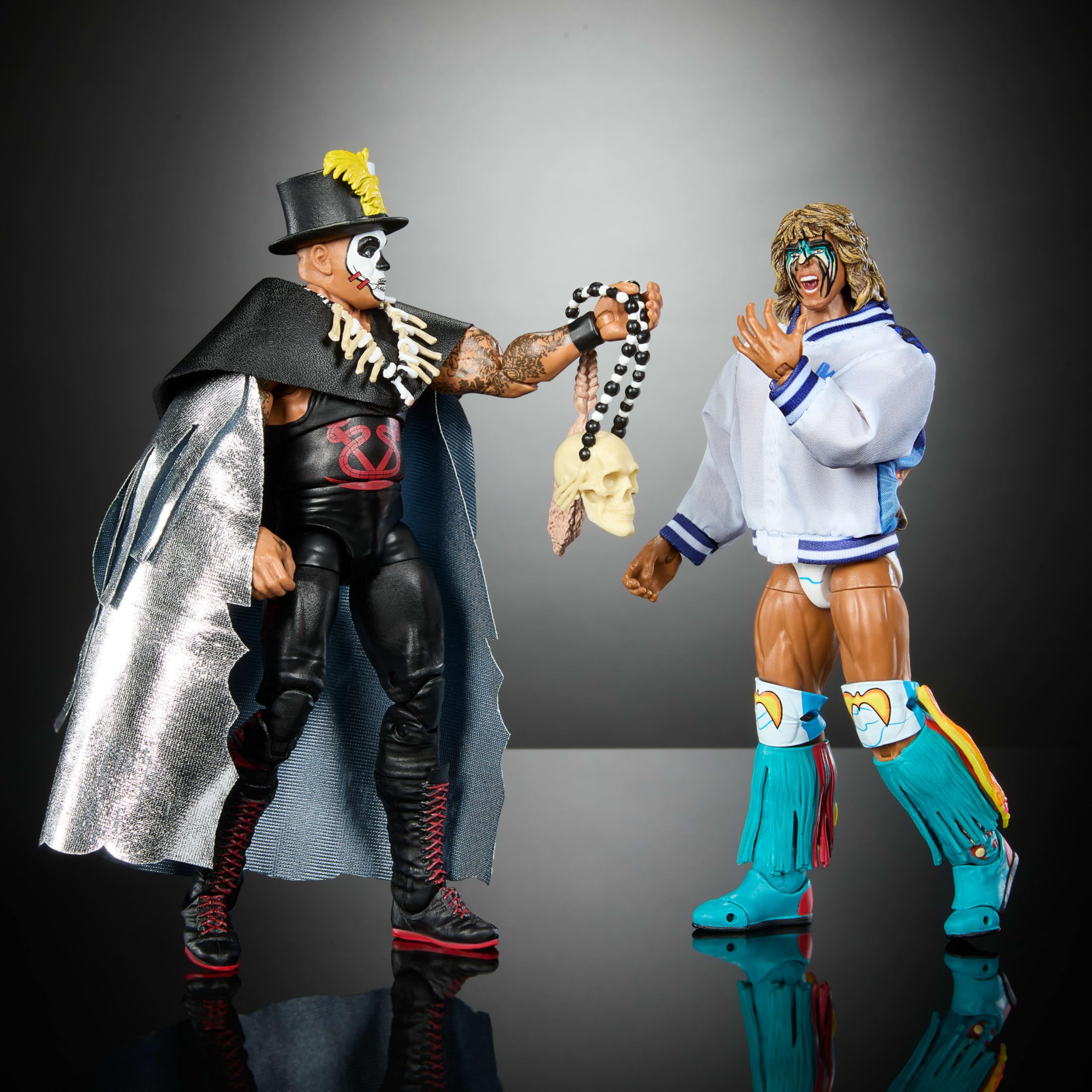 Mattel WWE Ultimate Edition authentic attire enhances display storytelling.