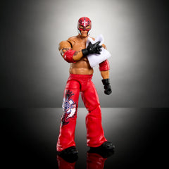 Mattel WWE Ultimate Edition Rey Mysterio detailed face for lifelike display.