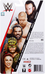 Display-ready Mattel WWE Undertaker figure pairs easily with others for epic WWE moments.