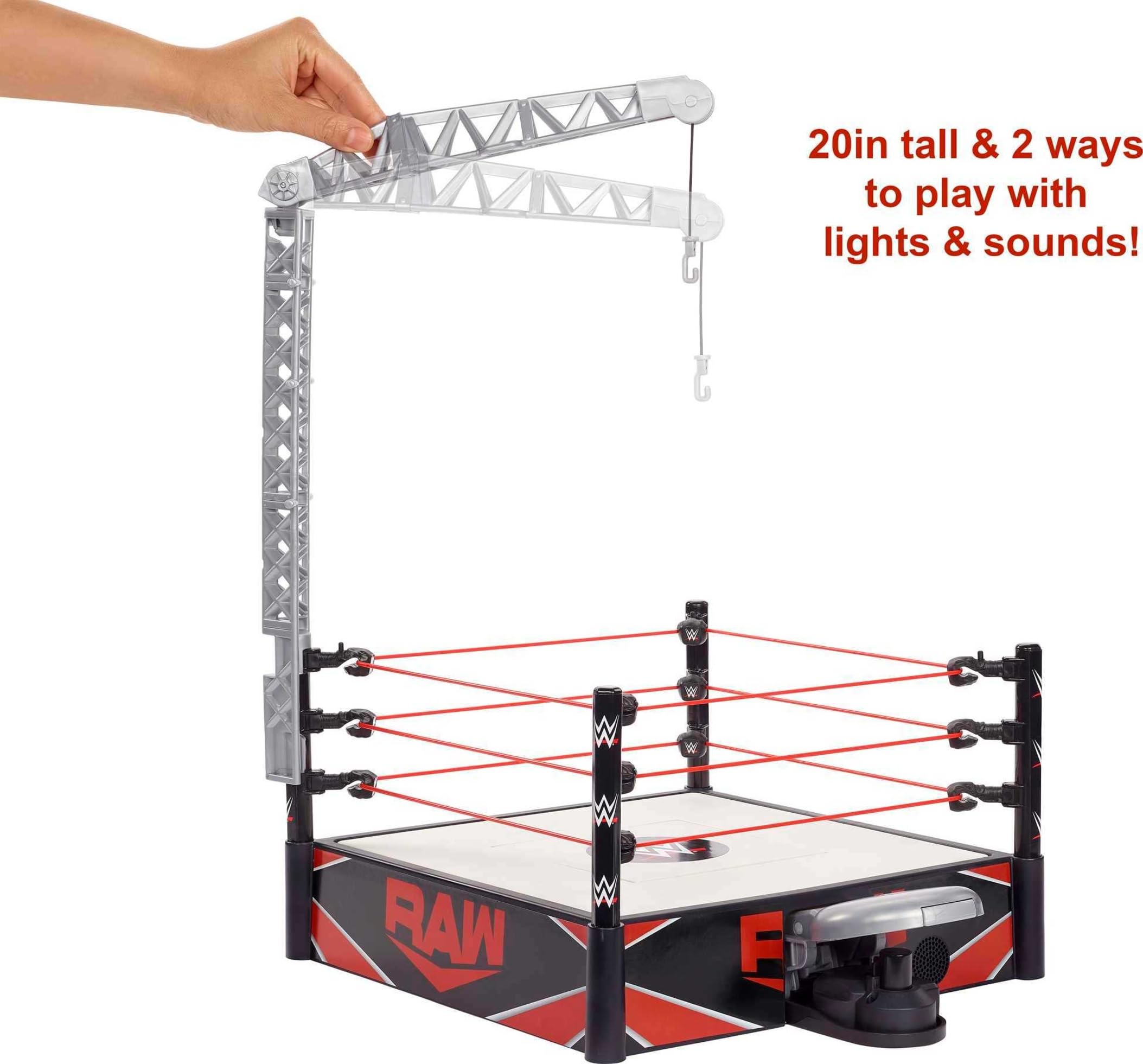 Mattel WWE Wrekkin Kickout Launcher powers action toward the championship