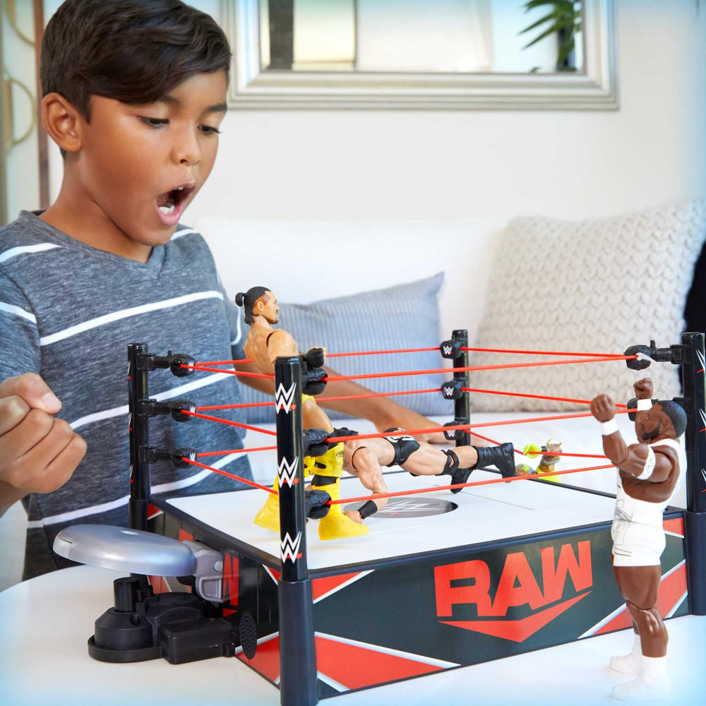 Mattel WWE Wrekkin Kickout Ring Bell signals finish moments during Ref Mode