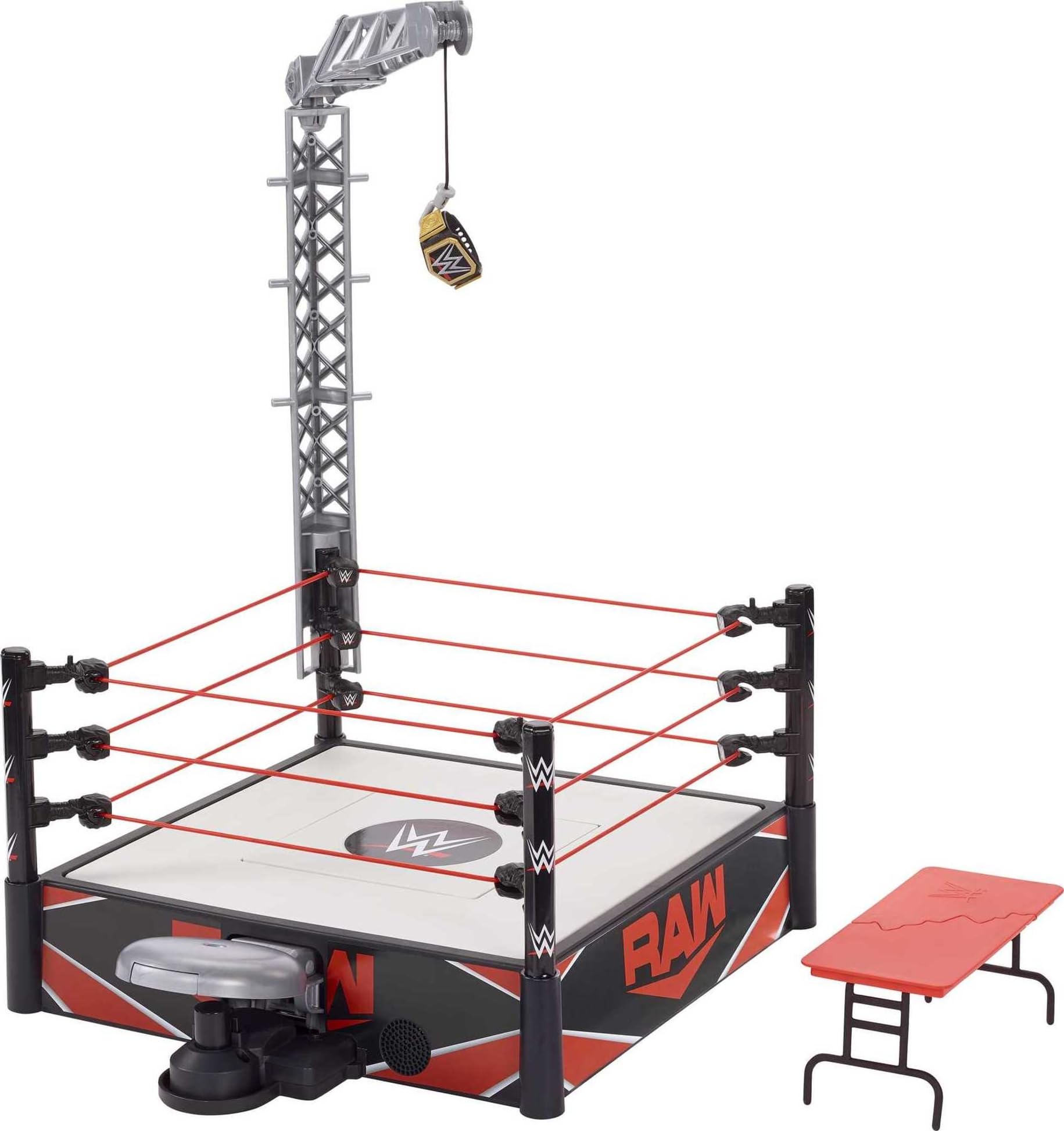 Mattel WWE Wrekkin Kickout Ring Stand enhances dramatic in-ring battles for kids