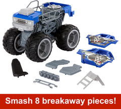Mattel WWE Wrekkin Slam Crusher removable wheel reveals rolling figures for storytelling