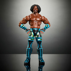 Xavier Woods figure includes iconic accessories for signature moves.