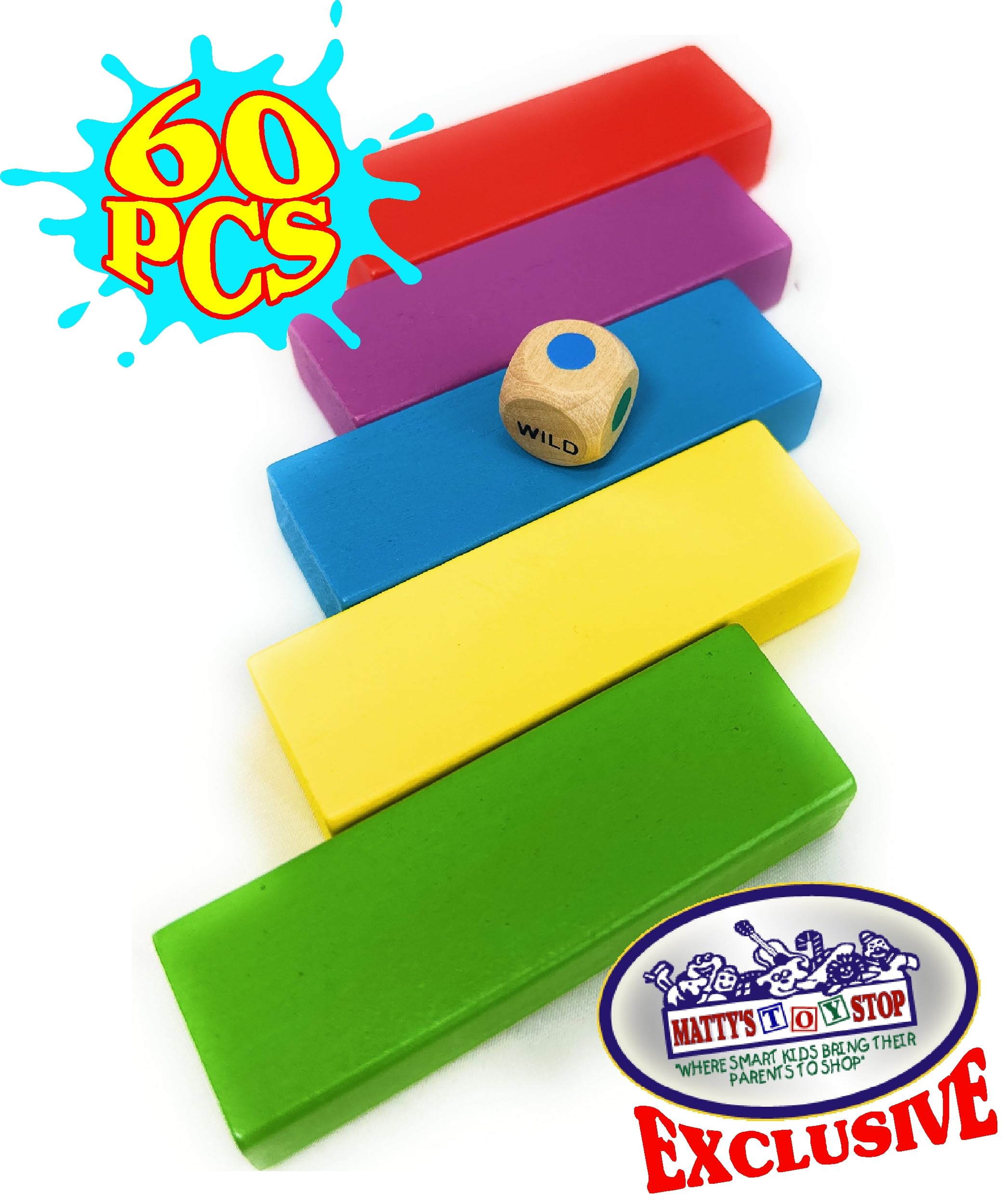 Matty's Mix-Up durable-wood blocks resist wear for family play.