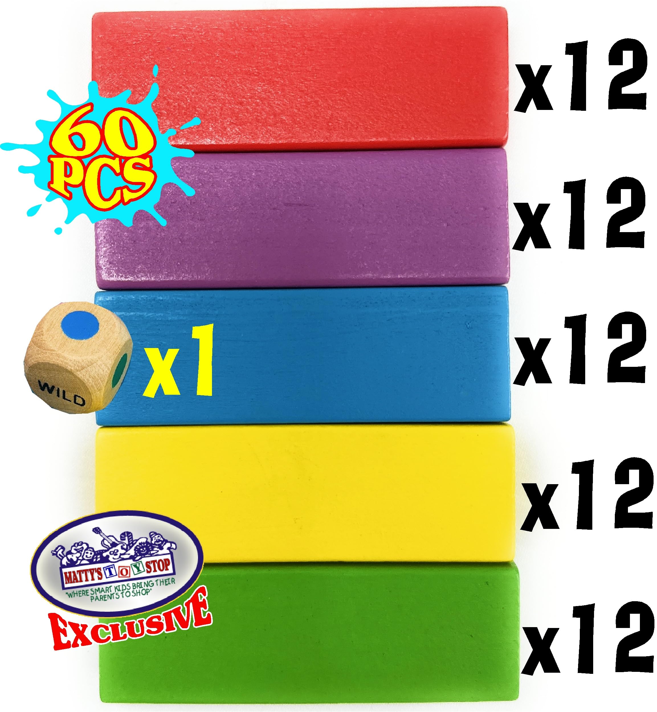 Matty's Mix-Up large-blocks provide stable handling for precise stacking.