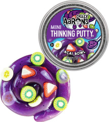 Matty's Toy Stop Acai Bowl mini tin putty in vibrant purple with fruity pieces