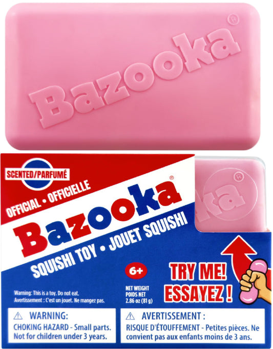 Matty's Toy Stop Bazooka Squishi two-pack on display for nostalgia and gifting.