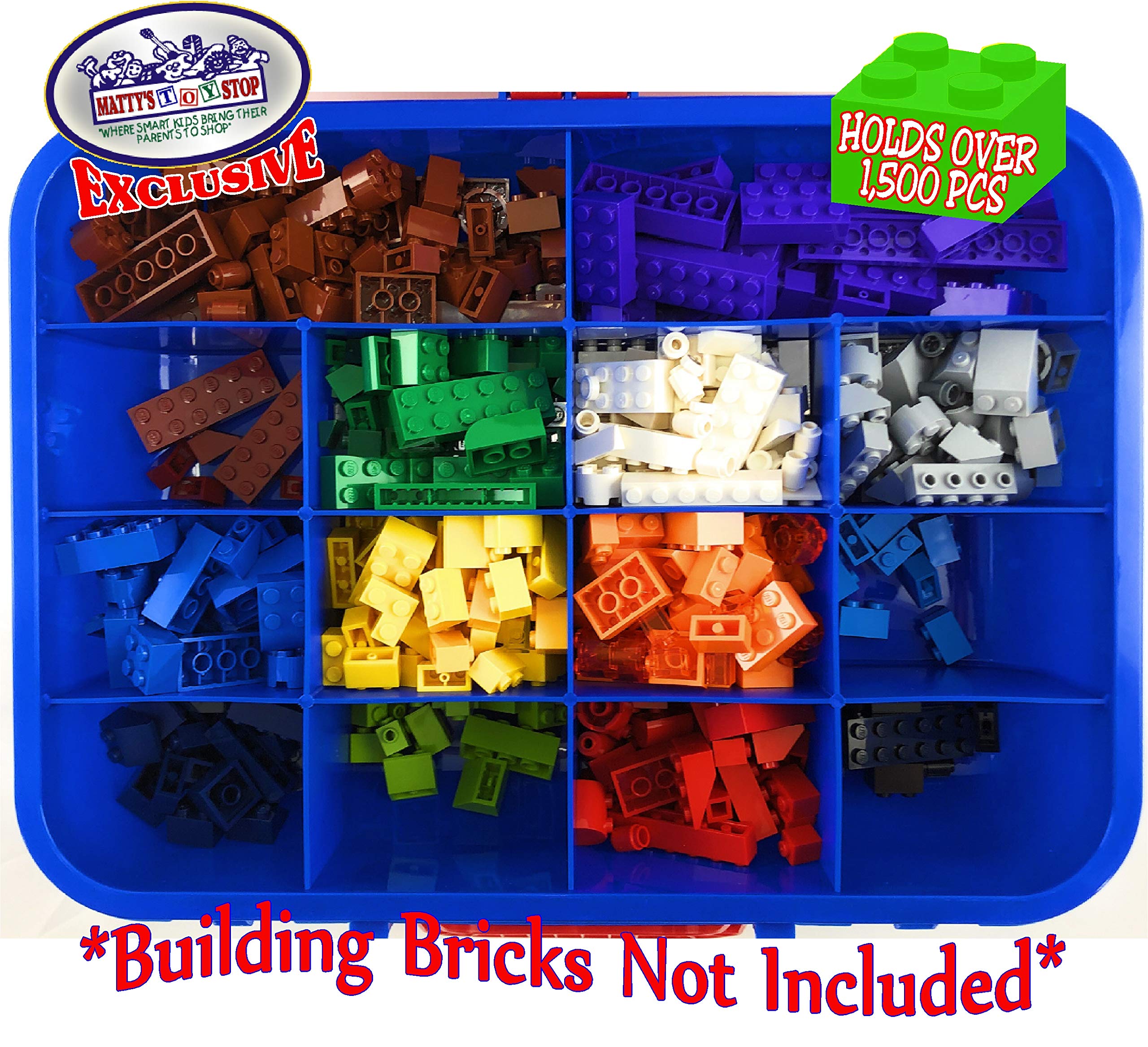 Matty's Toy Stop Brik-Kase 2-GO compact case holds 1,500+ bricks
