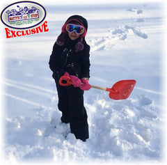 Matty's Toy Stop child playing with snow shovel for imaginative winter fun