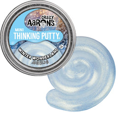 Matty's Toy Stop Crazy Aaron's Holiday Putty Mini Tin showcases festive packaging and a gift-worthy design.