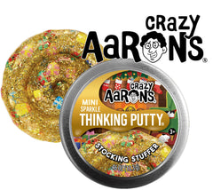 Matty's Toy Stop Crazy Aaron's Mistletoe Mania putty in a mini tin for festive squishy fun.