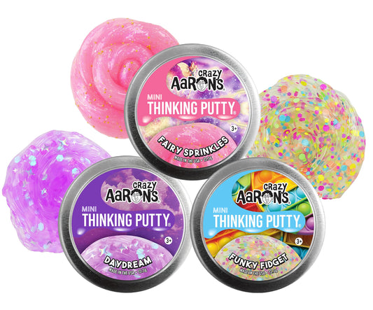 Matty's Toy Stop Crazy Aaron's Putty Funky Fidget mini tin for tactile play and focus.