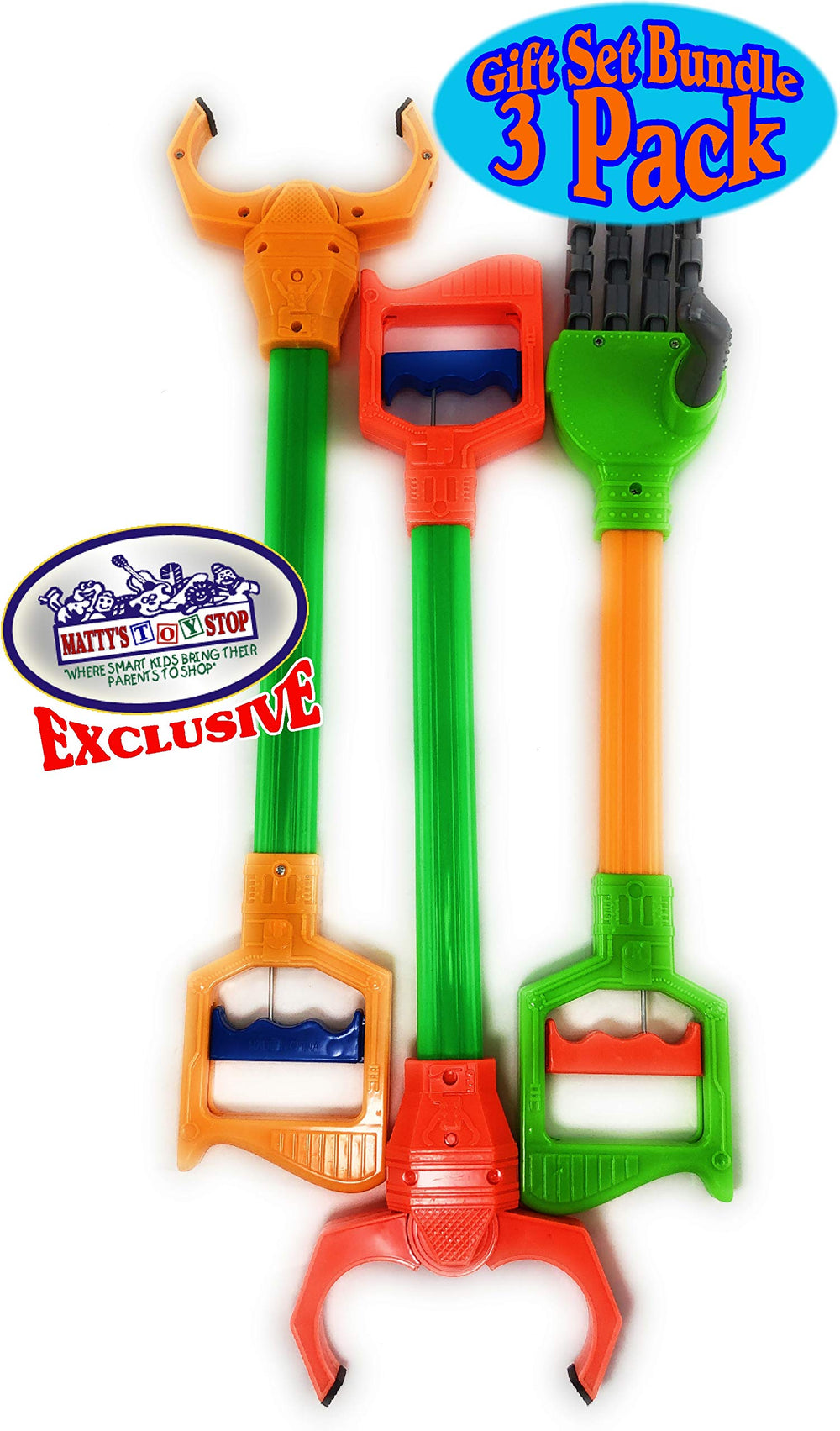 Matty's Toy Stop Deluxe 3-Pack is portable and ready for adventures.