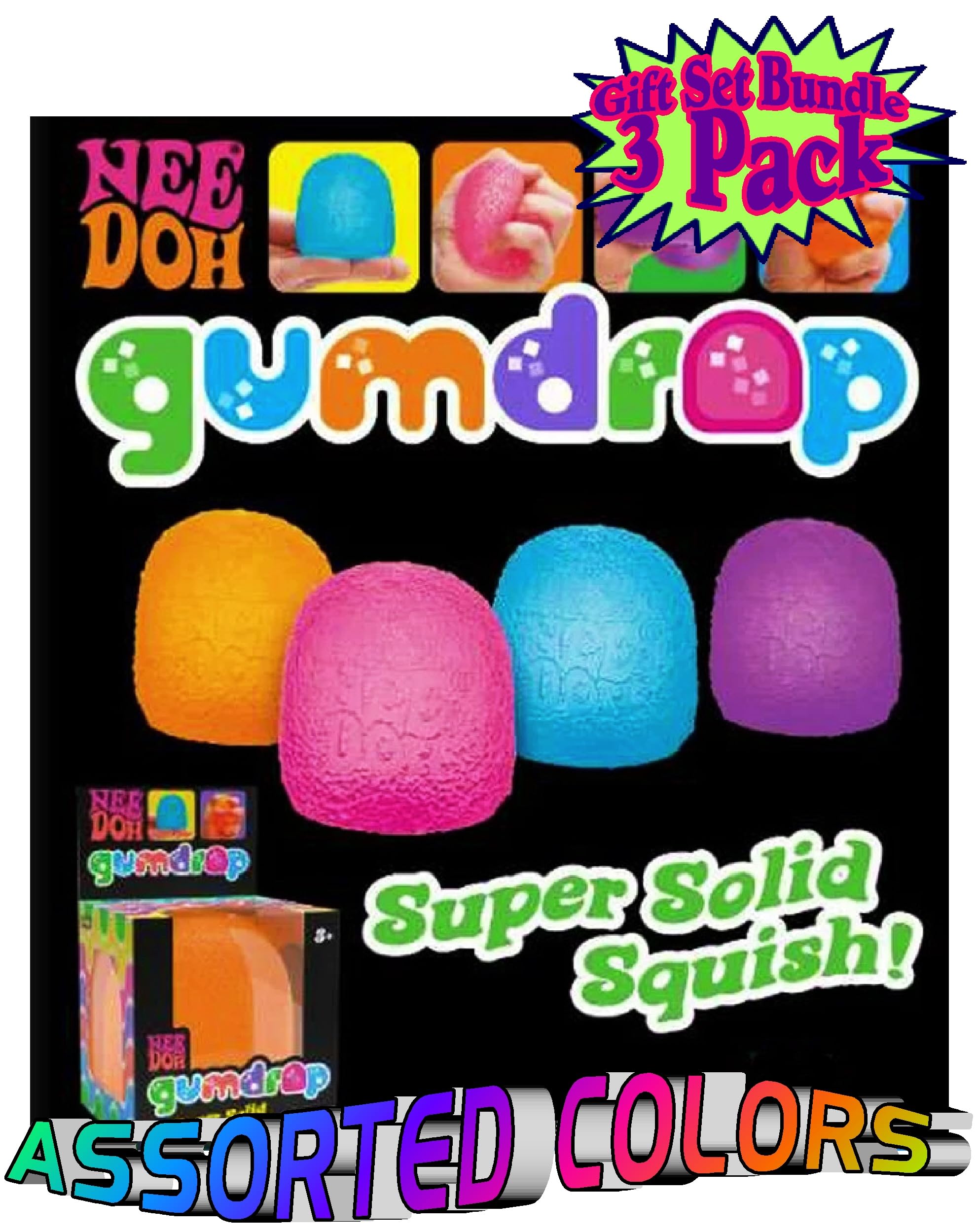 Person squeezes NeeDoh Groovy Glob for focus and quick stress relief.