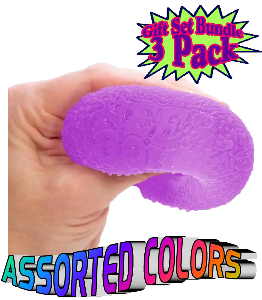 Storage bag included with Matty's Toy Stop NeeDoh Groovy Glob.