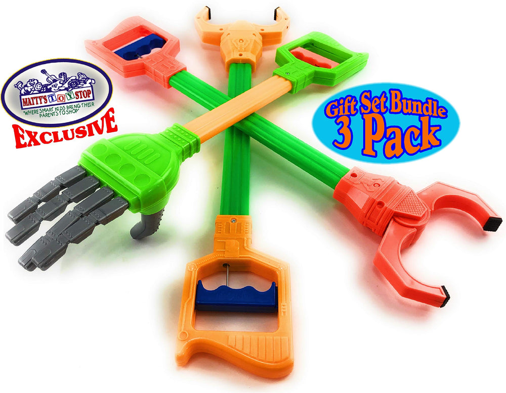 Matty's Toy Stop Robot Claw securely grabs varied items with precision.