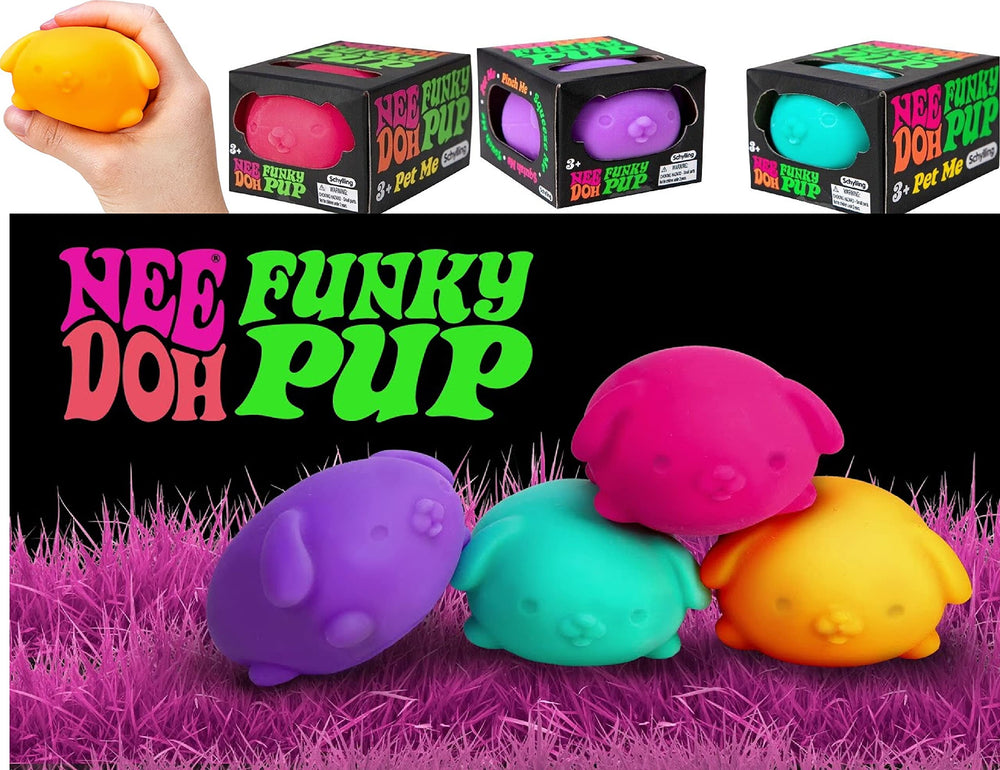 Matty's Toy Stop Schylling Nee Doh Funky Pup squishy toy supports focused, mindful play