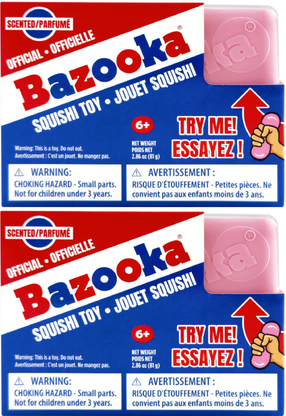 Matty's Toy Stop squishi bubblegum scent close-up highlighting slow-rise texture.