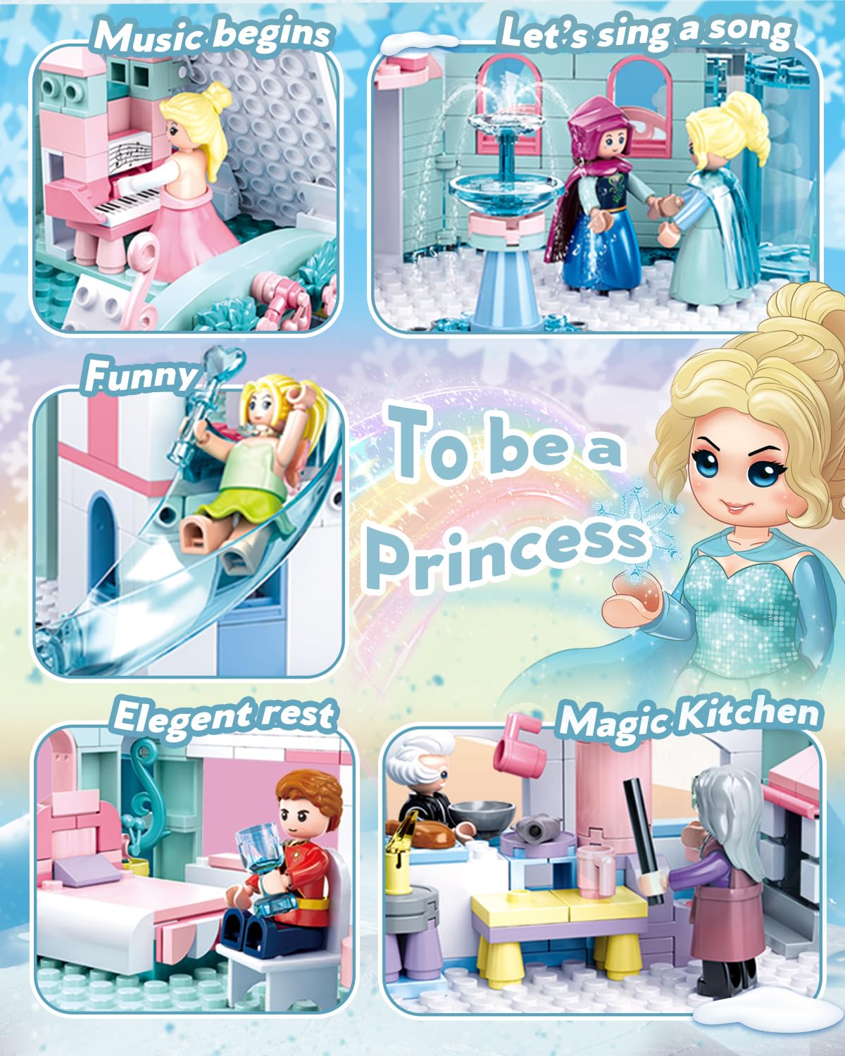 Mavo Brix Castle Girl Set nine minifigures for diverse stories