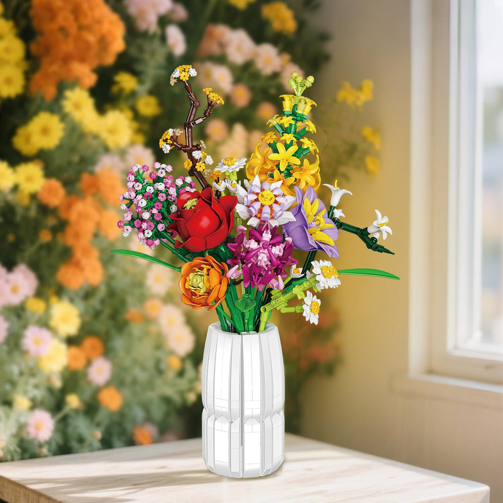 Mavo brix lego-compatible bouquet for expanded creativity.