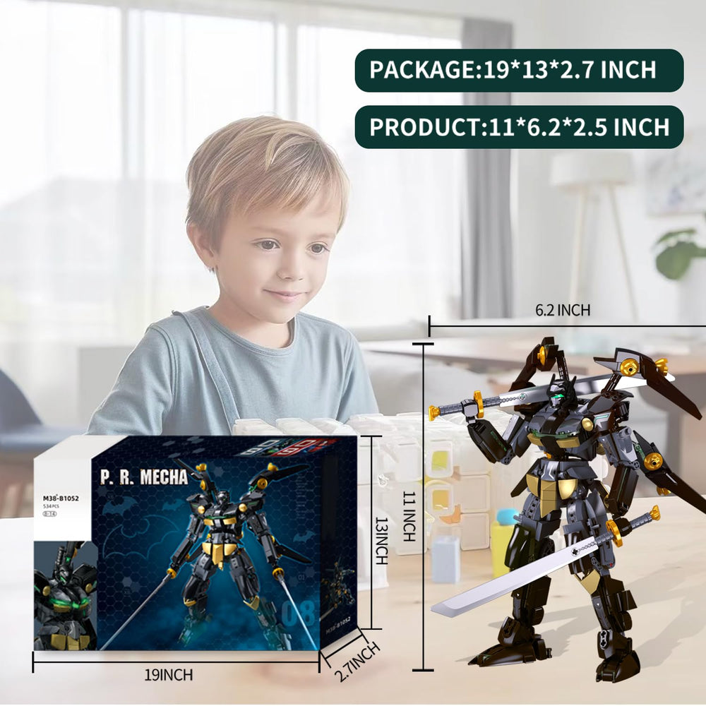 Mavo brix mech compatible with Lego Mech sets for extended builds.
