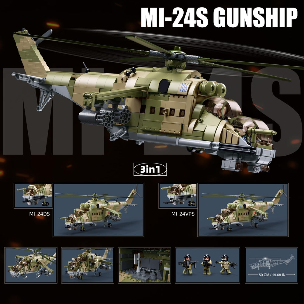 Mavo Brix MI-24DS 3-in-1 model assembly offers versatile building options