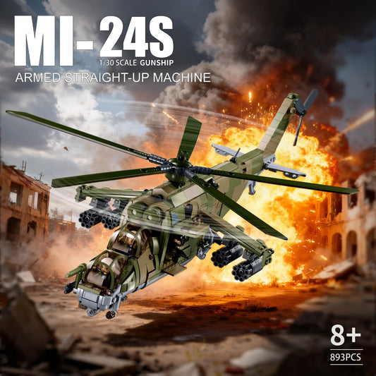 Mavo Brix MI-24S rotor spinning action highlights dynamic build and motion