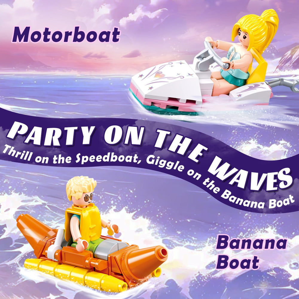 Mavo Brix Pink Yacht speedboat enables fast, dynamic play.