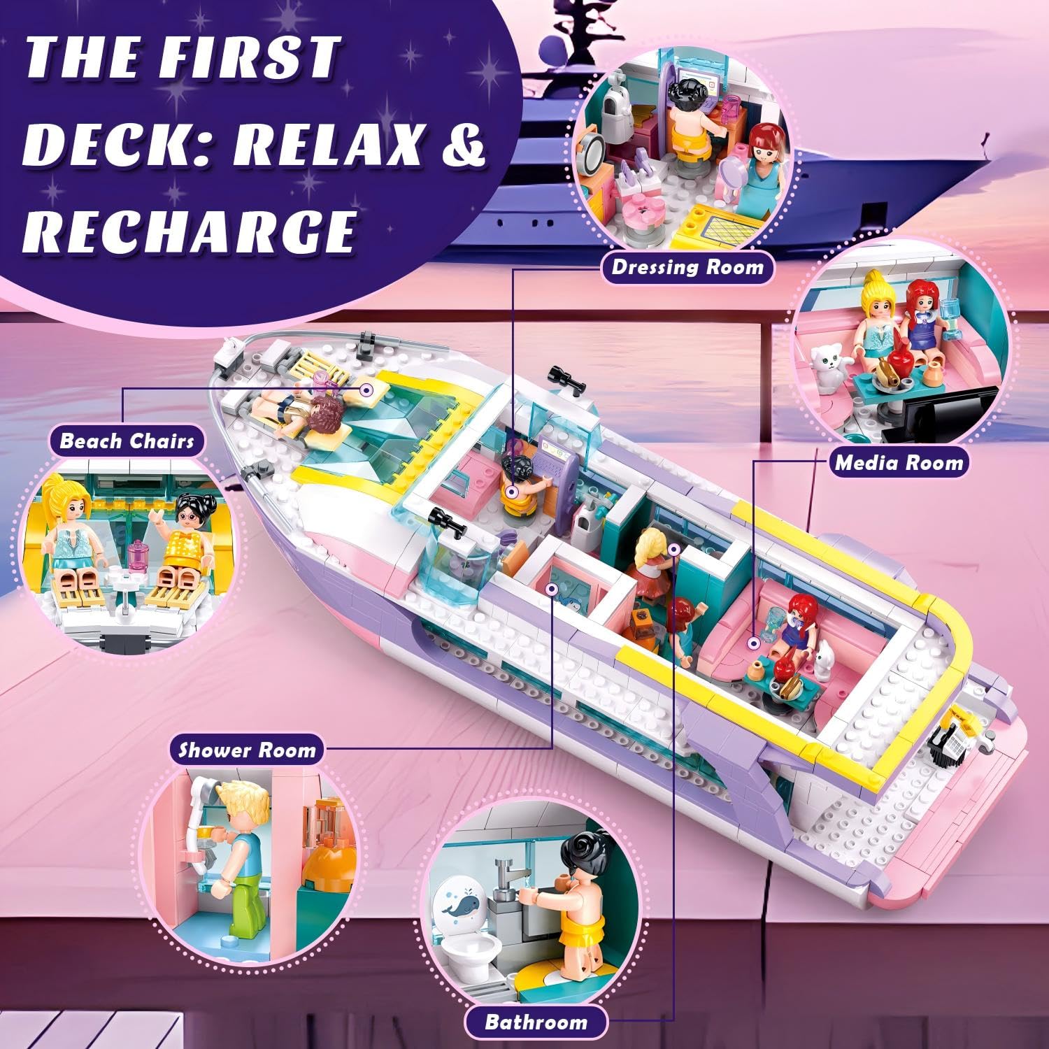 Mavo Brix Pink Yacht concert stage inspires creative performances and music fun.