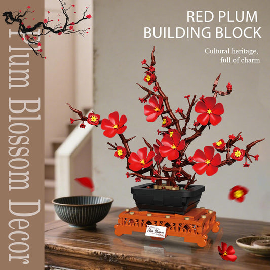 Mavo brix Plum Blossom Building Set artistic bonsai adds elegant flair to any room.
