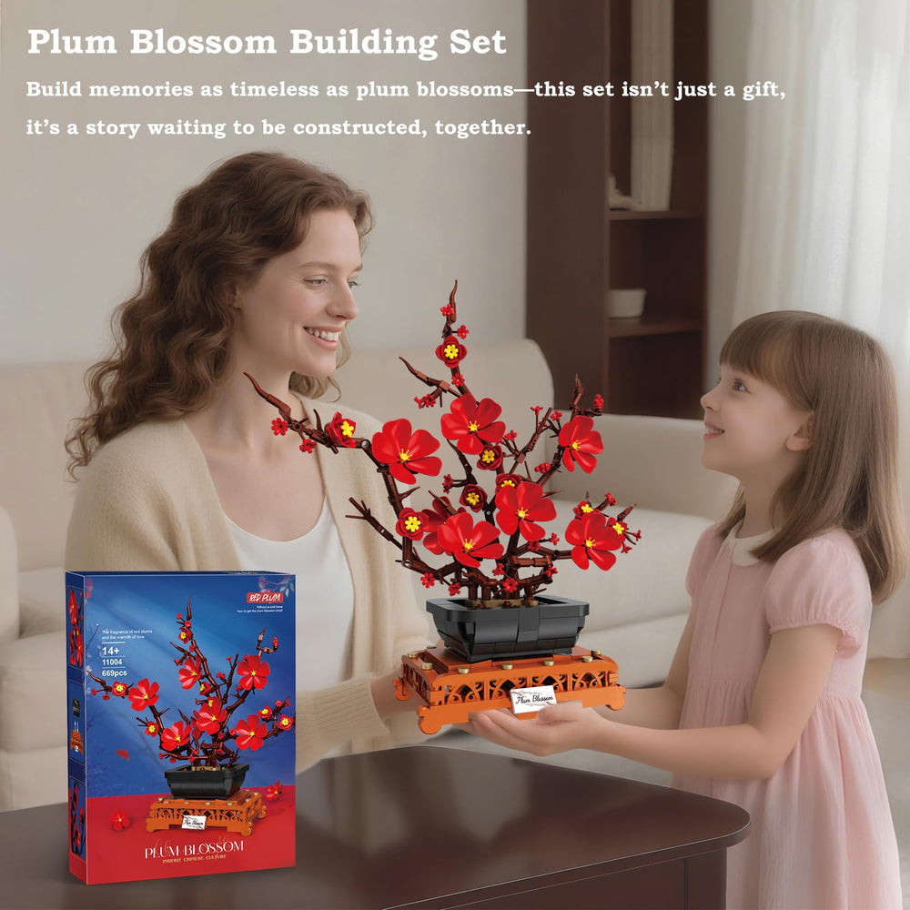 Mavo brix Plum Blossom Building Set family-friendly activity encourages shared creativity.