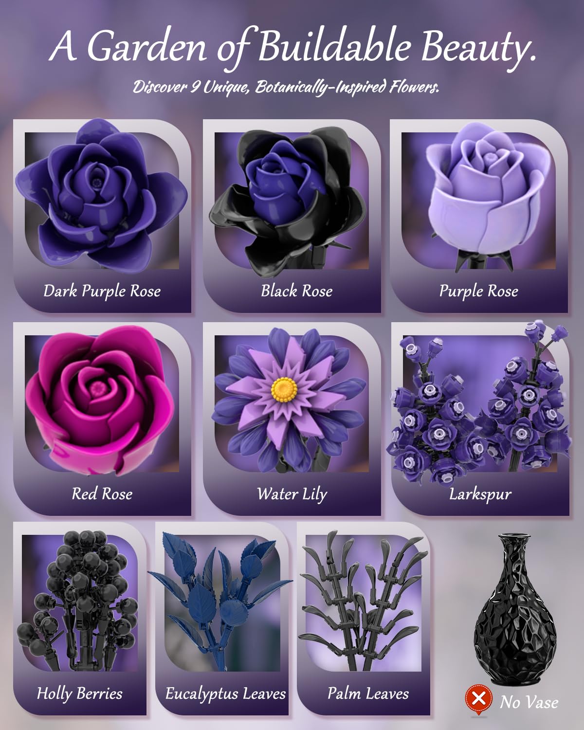 Mavo Brix gothic bouquet decor in a living room creates moody ambiance.